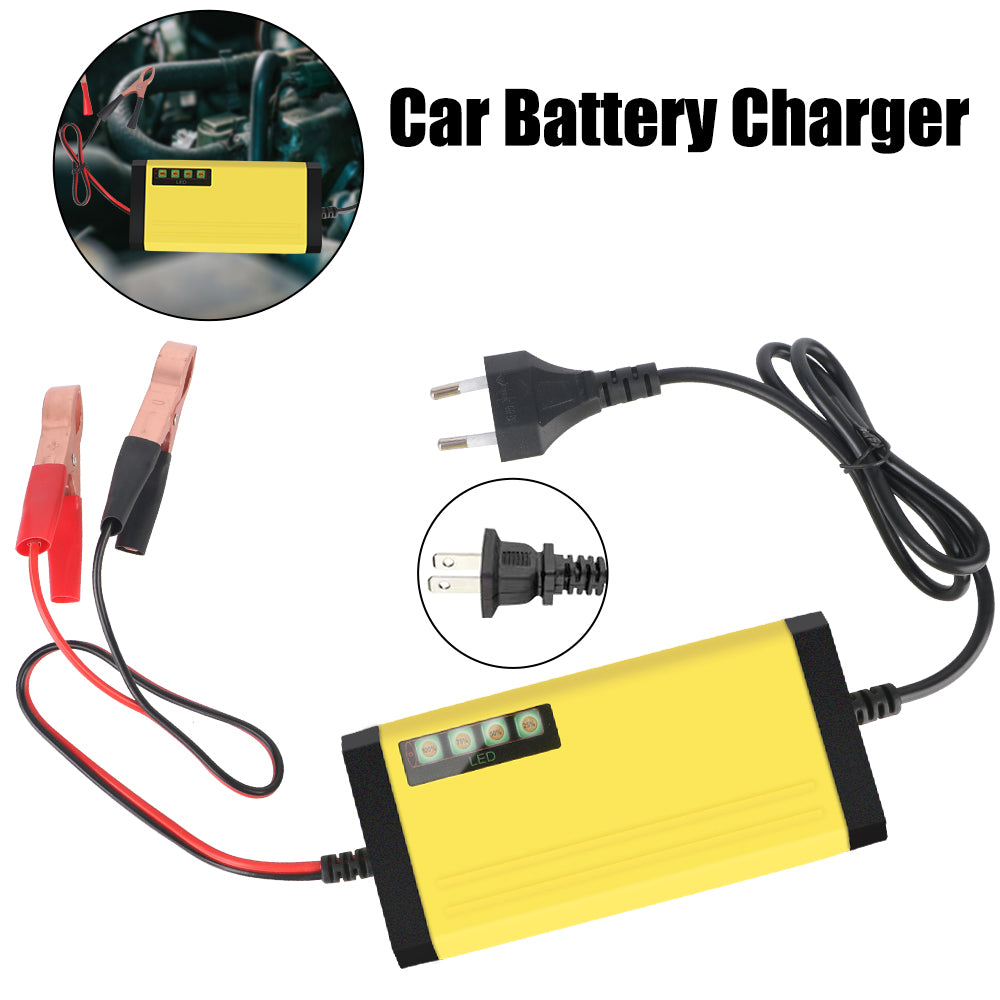 220V Power Puls Repair Charger Car Battery Charger 12V 2A LED Display Moto Truck Battery Charger Wet Dry Lead Acid Battery