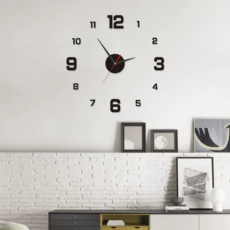 European Style Wall Clock Living Room Clock Art Pocket Watch DIY Personality Clock Acrylic Wall Clocks Silent Creative Wall Sticker Watch