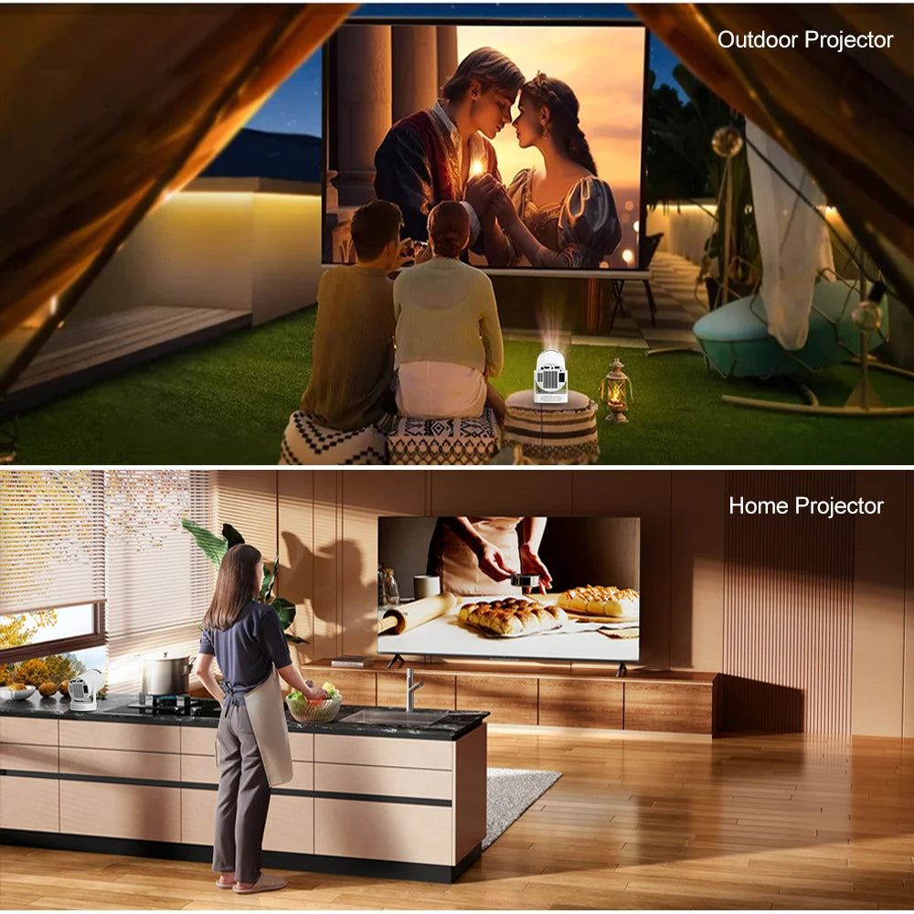 Salange HY300 Ultra 4K Movie Android11 Projector WiFi6 BT5.4 Outdoor Home Theater Auto Vertical Keystone 2025 New Release HY300