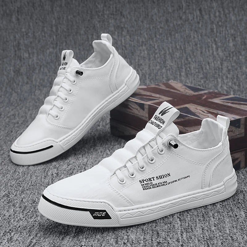 2024 Men Casual Shoes Ice Silk Canvas Shoes for Men Walking Shoes Outdoor Sneakers Male Breathable Footwear Tenis Hombres