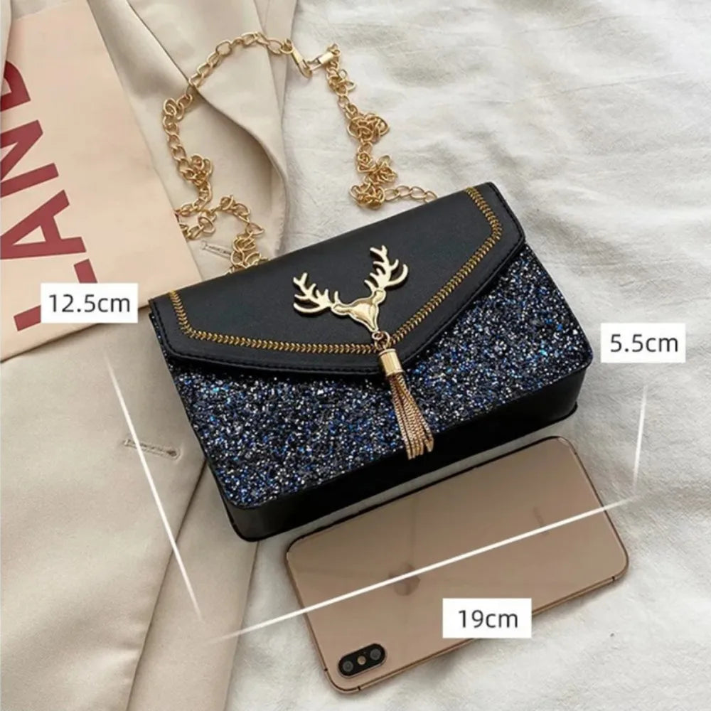2024 Trendy Shoulder Bags Small Square Messenger Bag Women Female Handbag Phone Purse Pu Leather Crossbody Flap Bag