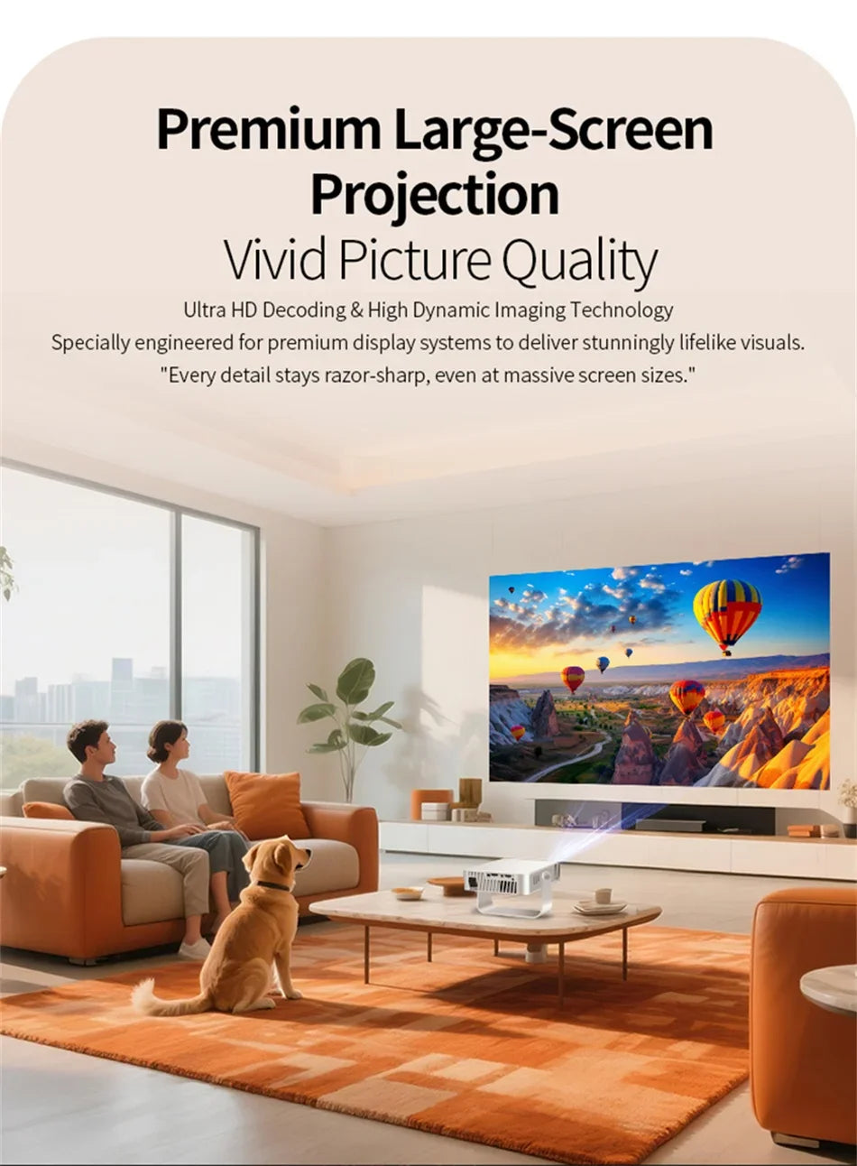 2025 X3 Mini Portable Projector 4k Video Decode Support Android WiFi LED 1080P Home Theater Video Beam Projector for Movies