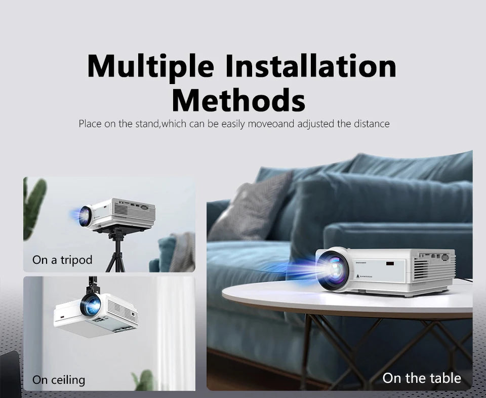 Global TFlag L36P Projector Full Hd 1080P 4K Wifi Mini LED Portable Projetor 2.4G 5G For Smartphone Video Home Office Camping