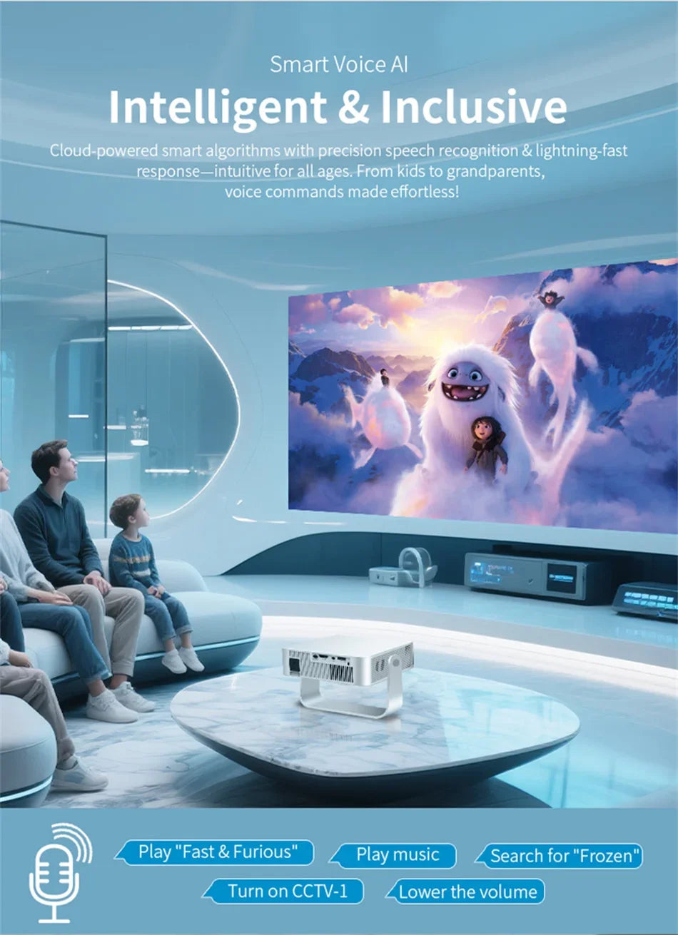 2025 X3 Mini Portable Projector 4k Video Decode Support Android WiFi LED 1080P Home Theater Video Beam Projector for Movies