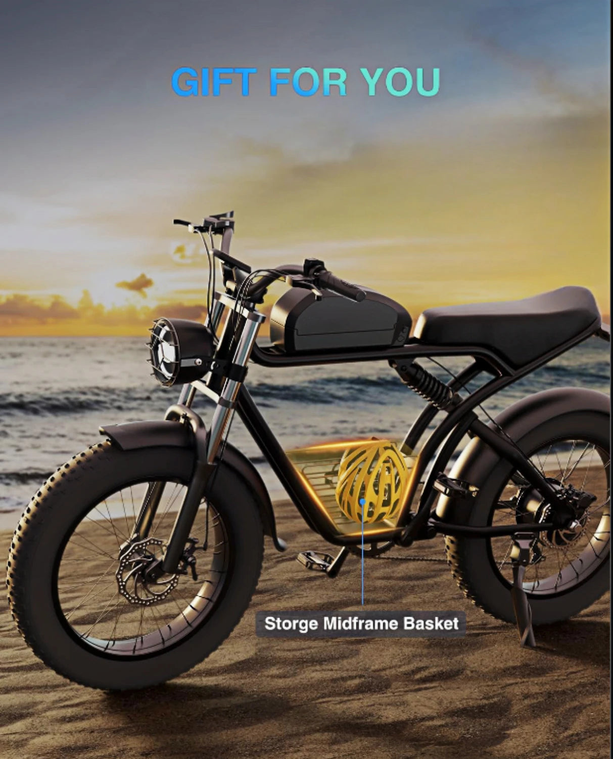 K7 Max ebike Adult 2000W electric bicycle with Dual Suspension, 48V 23AH Battery,20 Inch 4.0 Fat Tire Men's E-Mountain bike