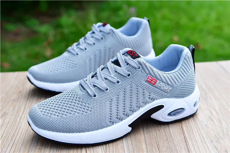 Vulcanized Shoes Male Sneakers 2023 Fashion Summer Air Mesh Breathable Wedges Sneakers For Men Plus Size