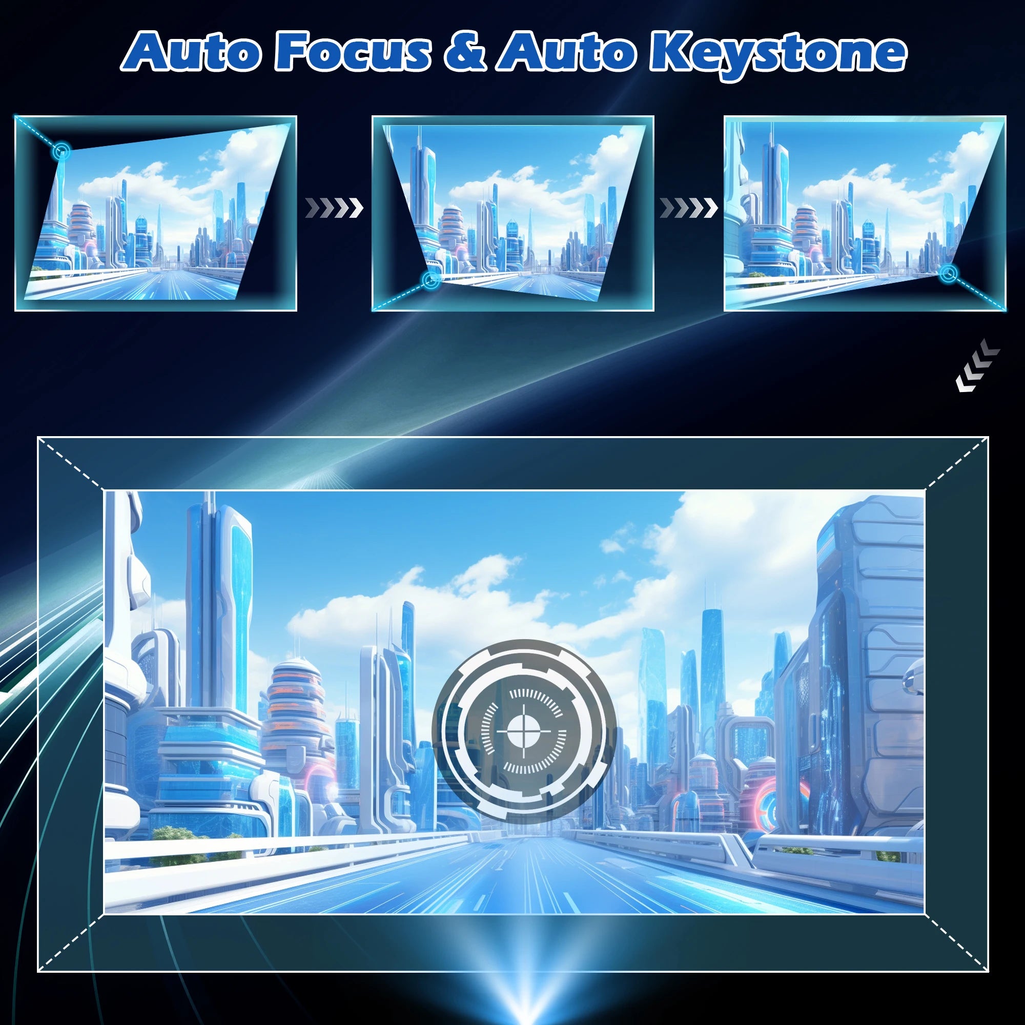 HORLAT T03 Android 4K Beamer 32GB Projector Full HD 1080P 8K Video Audio Home Theater Auto Focus Keystone 5G Dual WiFi Portable