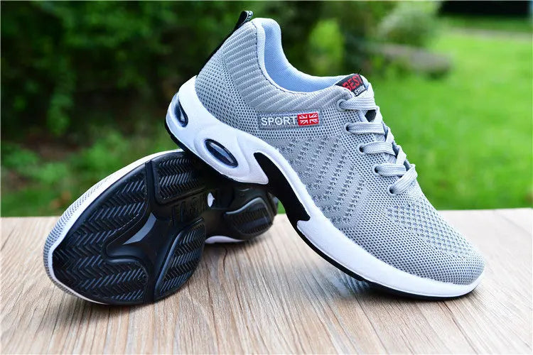 Vulcanized Shoes Male Sneakers 2023 Fashion Summer Air Mesh Breathable Wedges Sneakers For Men Plus Size