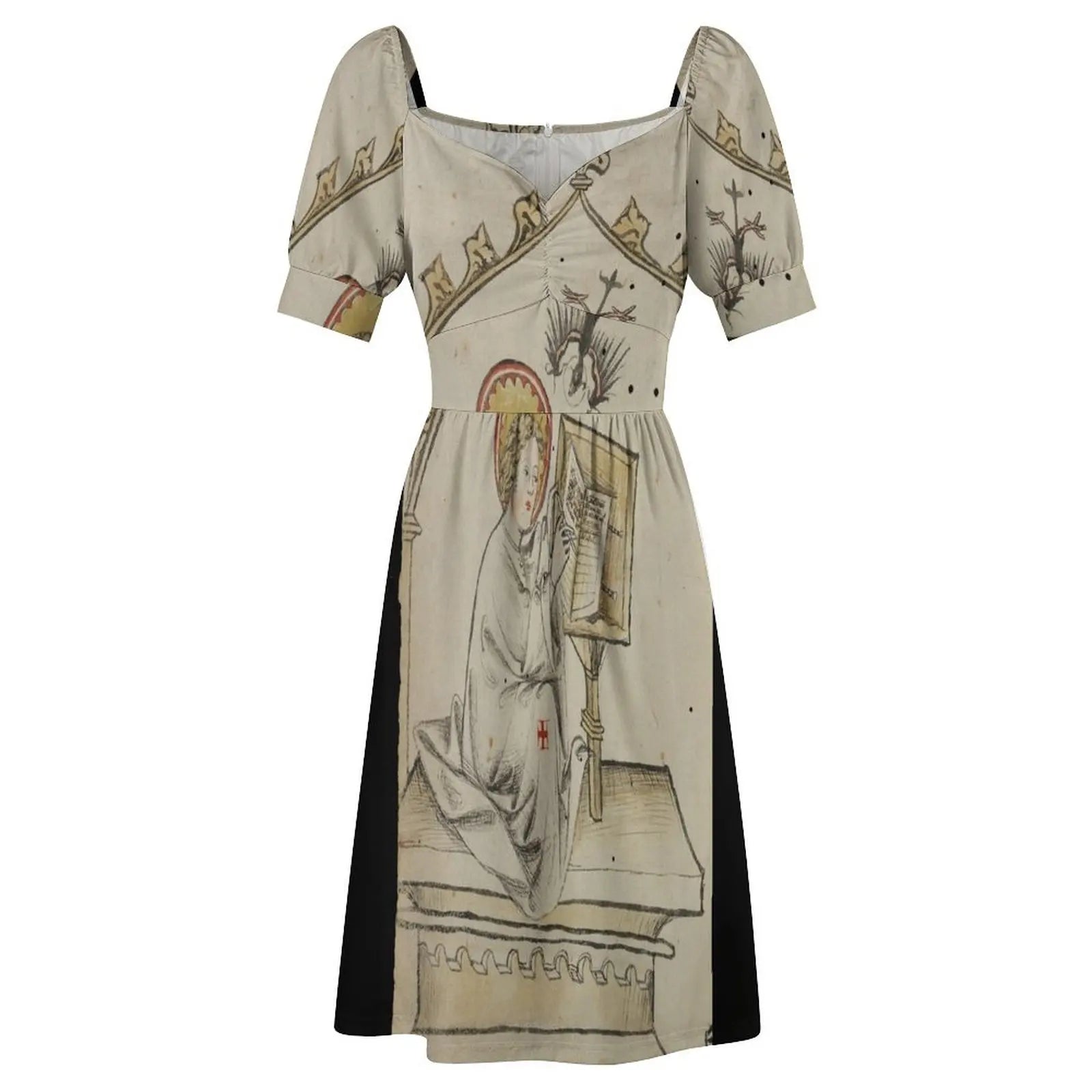 Evangelist portrait of St. John in a medieval manuscript Dress dresses women summer 2024 womans clothing evening dresses women