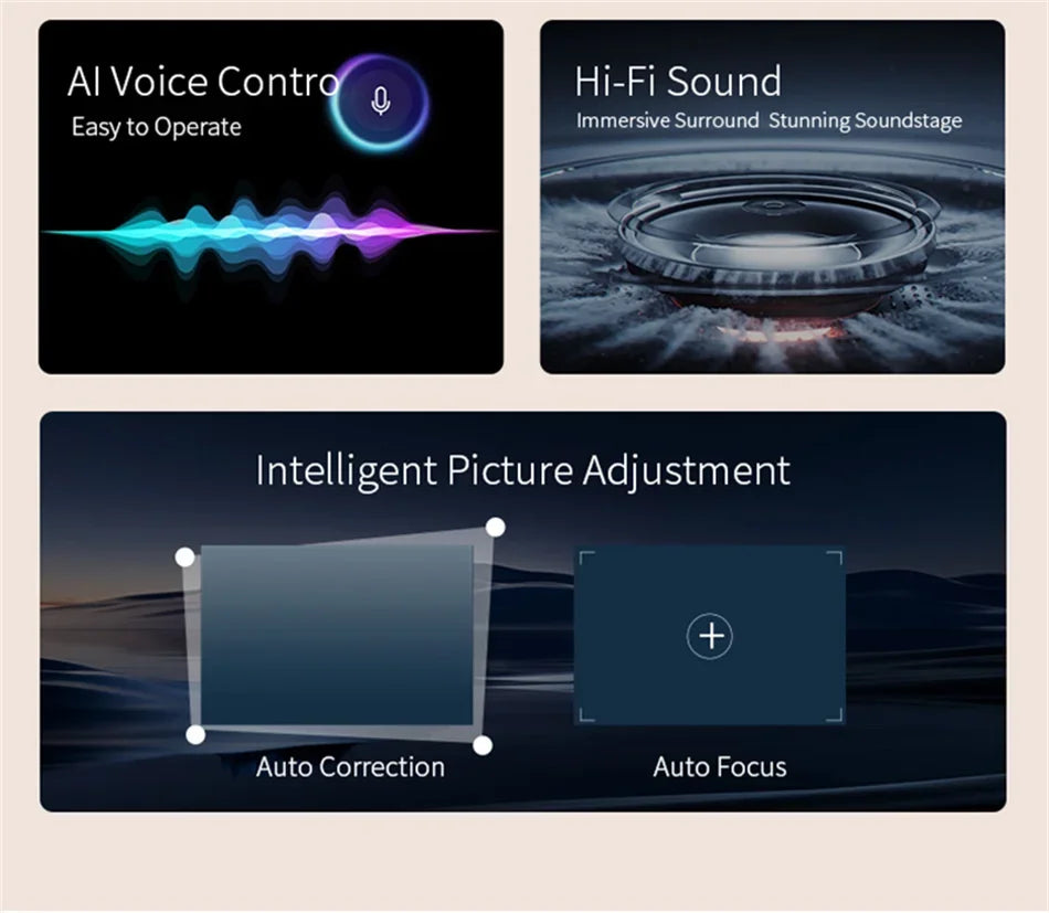 2025 X3 Mini Portable Projector 4k Video Decode Support Android WiFi LED 1080P Home Theater Video Beam Projector for Movies