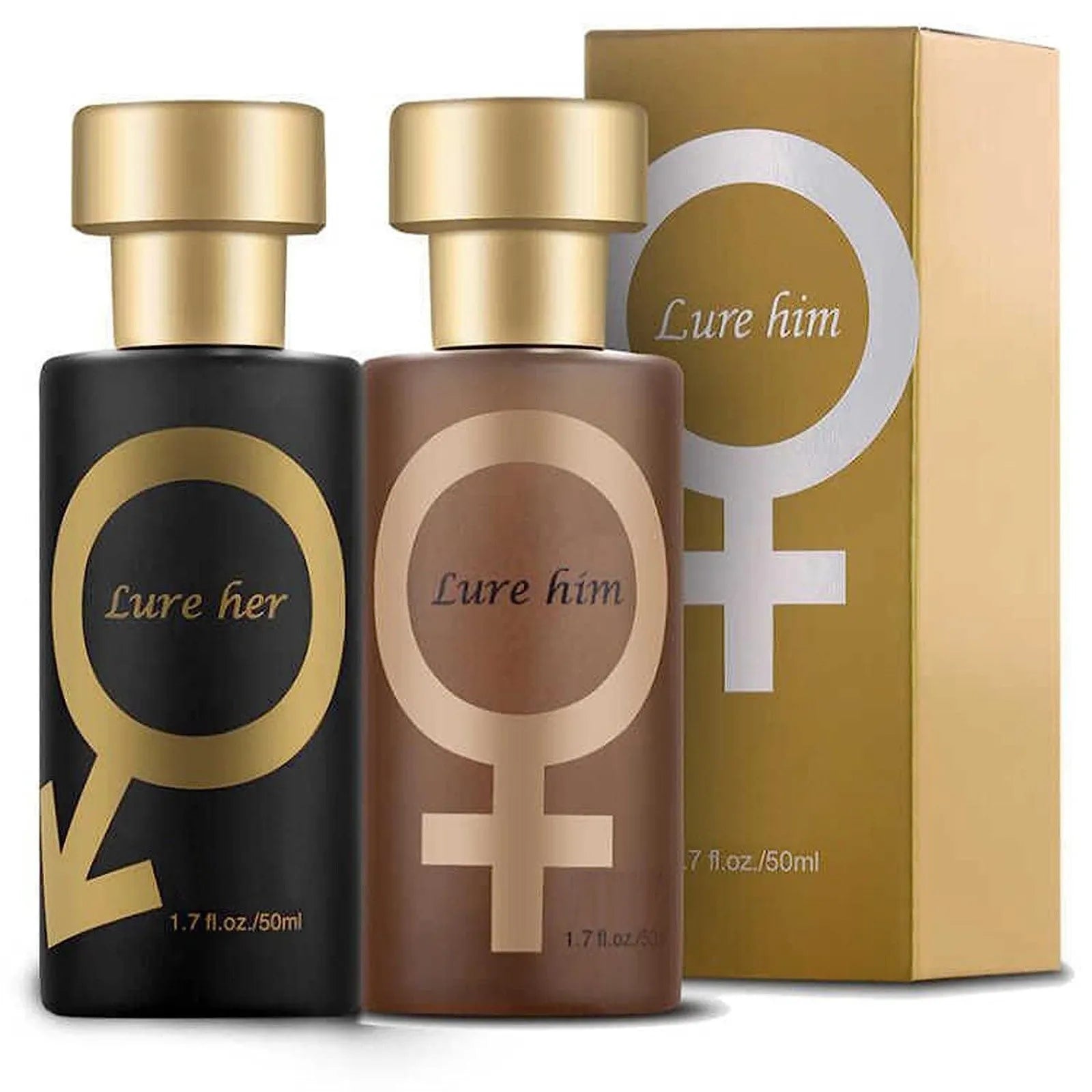 2pcs Perfume For Men Golden Pheromone Cologne For Men Attract Women 50ML