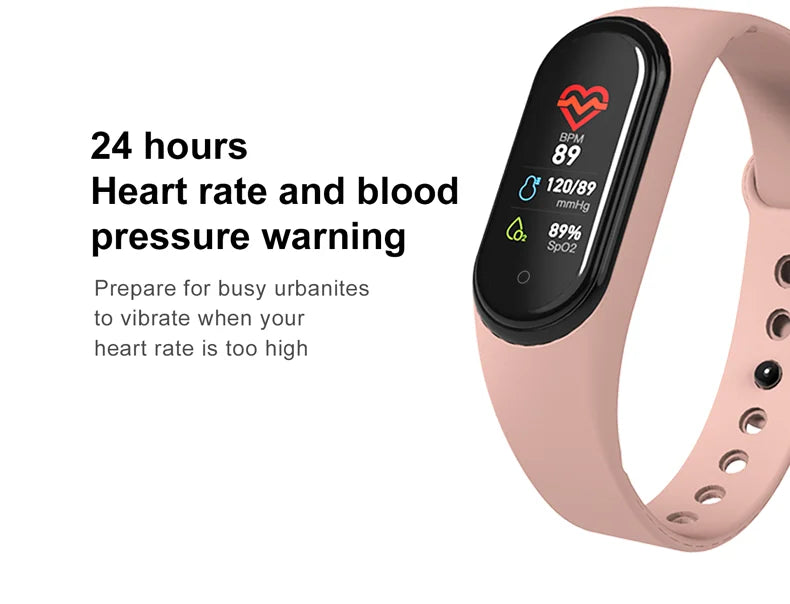 New Smart Watch Wristband IP65 Waterproof Watch Blood Pressure Heart Rate Monitor Fitness Tracker Call Running Smart Bracelet