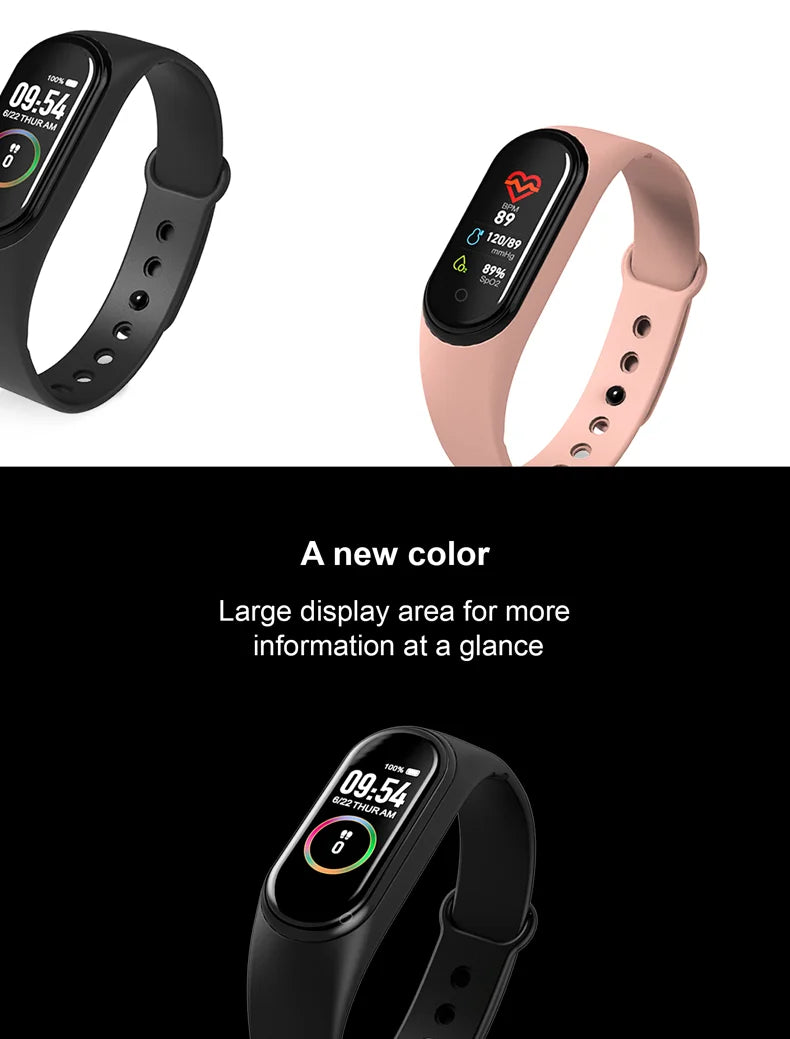 New Smart Watch Wristband IP65 Waterproof Watch Blood Pressure Heart Rate Monitor Fitness Tracker Call Running Smart Bracelet