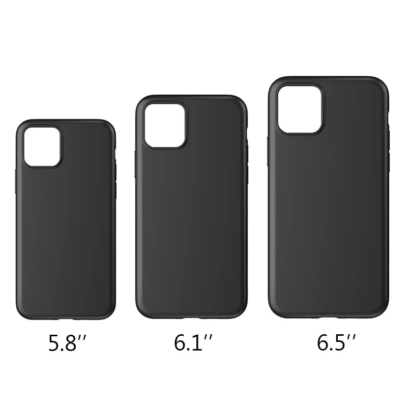 Black Matte Case for iPhone 16 Pro Max Case Back Soft Silicone Cover for iphone 13 12 11 14 15 Pro Max 7 8 6s 16 Plus Cases Capa