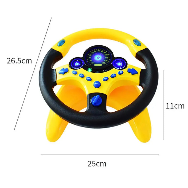 Cute Children Steering Wheel Toy with Light Simulation Driving Sound Music funny Educational Baby Electronic Travel kids toys