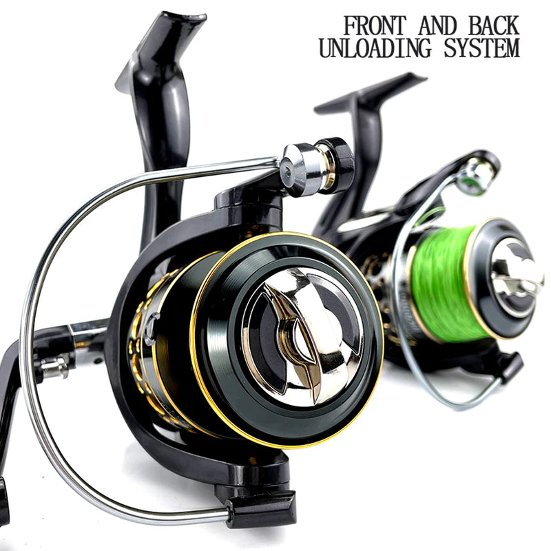 Fishing Spinning Reel Metal Spool 5.2:1/4.7:113BB Ball Bearings Carp Fishing Reel BK2000-7000 Metal Line Cup Sea Tackle