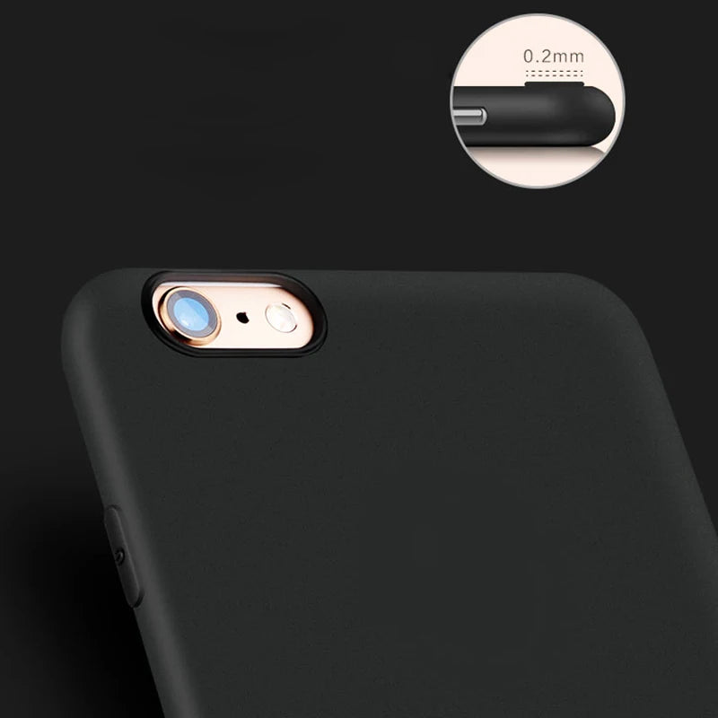 Black Matte Case for iPhone 16 Pro Max Case Back Soft Silicone Cover for iphone 13 12 11 14 15 Pro Max 7 8 6s 16 Plus Cases Capa