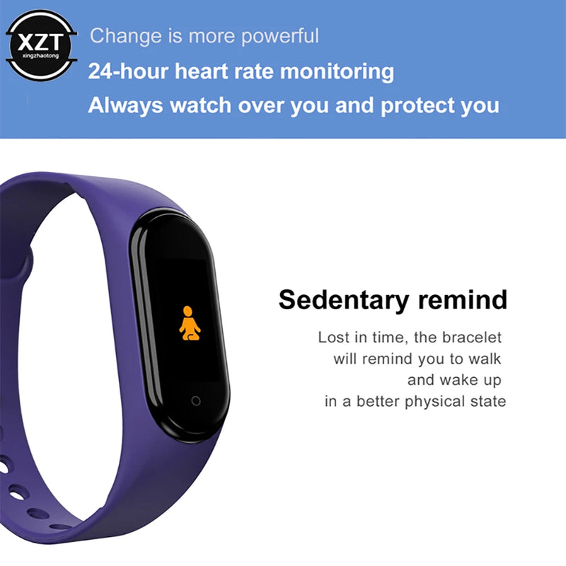 New Smart Watch Wristband IP65 Waterproof Watch Blood Pressure Heart Rate Monitor Fitness Tracker Call Running Smart Bracelet