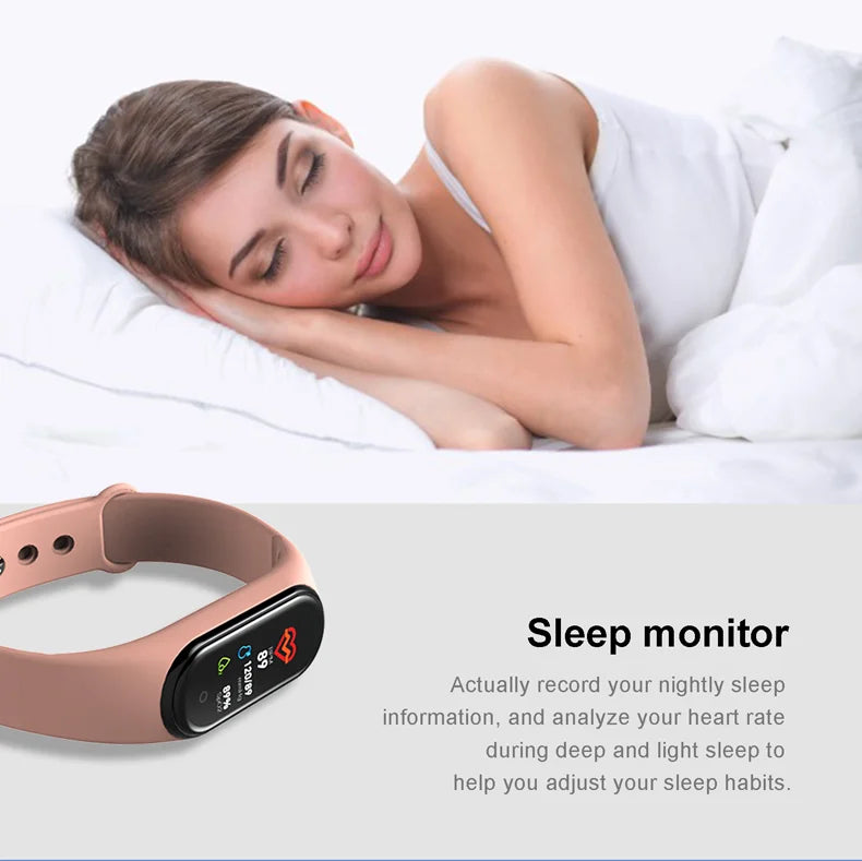 New Smart Watch Wristband IP65 Waterproof Watch Blood Pressure Heart Rate Monitor Fitness Tracker Call Running Smart Bracelet