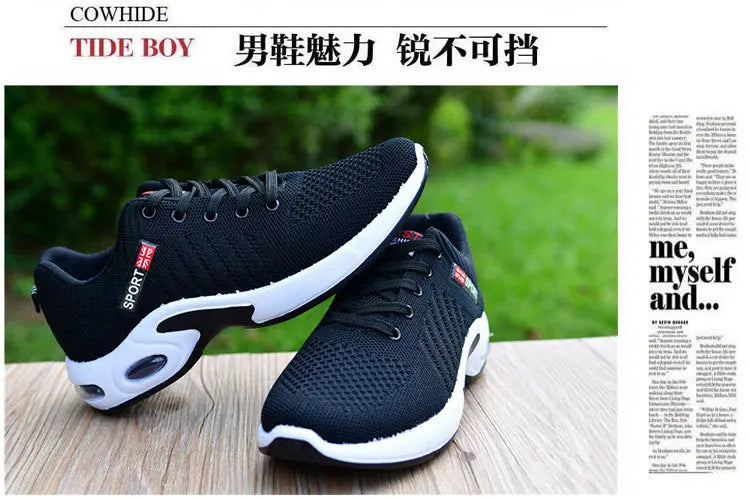 Vulcanized Shoes Male Sneakers 2023 Fashion Summer Air Mesh Breathable Wedges Sneakers For Men Plus Size