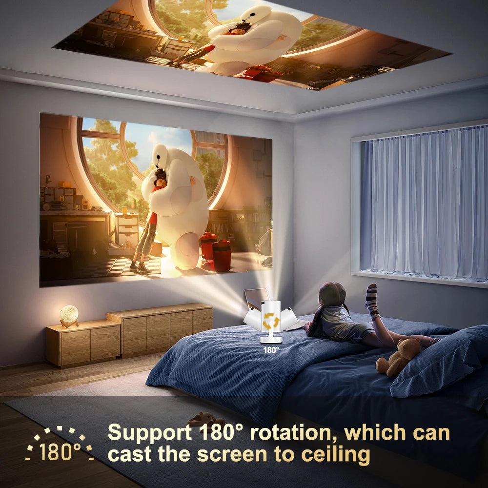 Salange HY300 Ultra 4K Movie Android11 Projector WiFi6 BT5.4 Outdoor Home Theater Auto Vertical Keystone 2025 New Release HY300