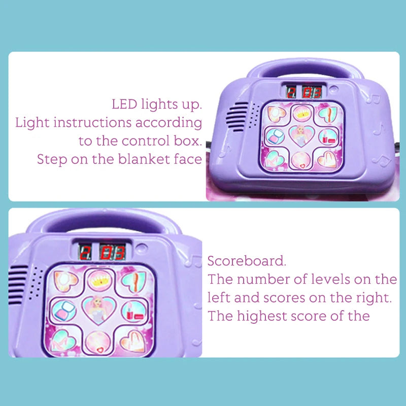 Girl Electronic Music Dancing Mat Pad LED Lights Boy Sport Game Children Sound Play Toy Christmas Birthday Easter Halloween Gift