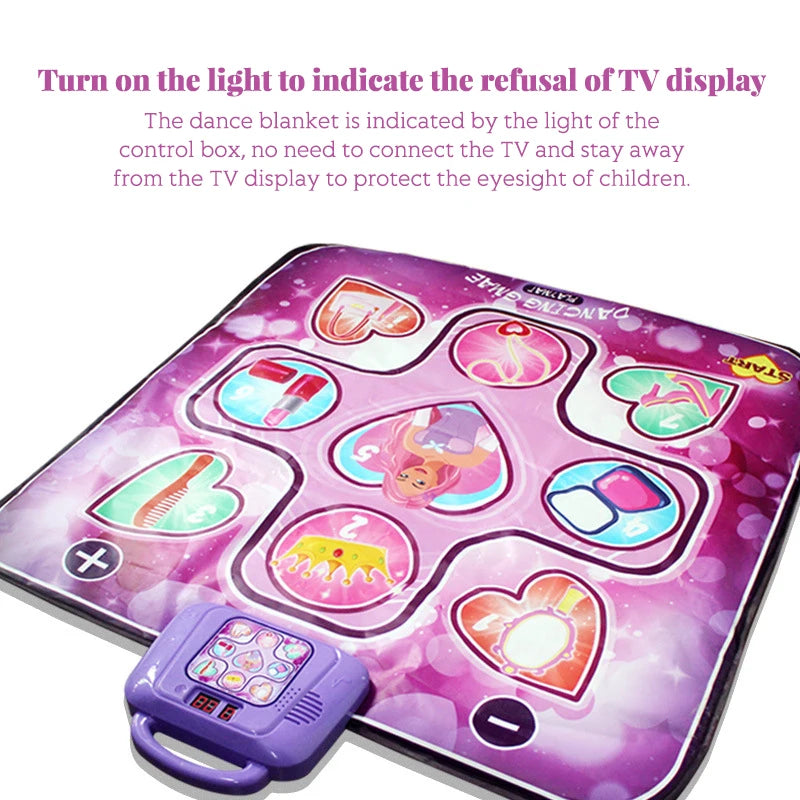 Girl Electronic Music Dancing Mat Pad LED Lights Boy Sport Game Children Sound Play Toy Christmas Birthday Easter Halloween Gift