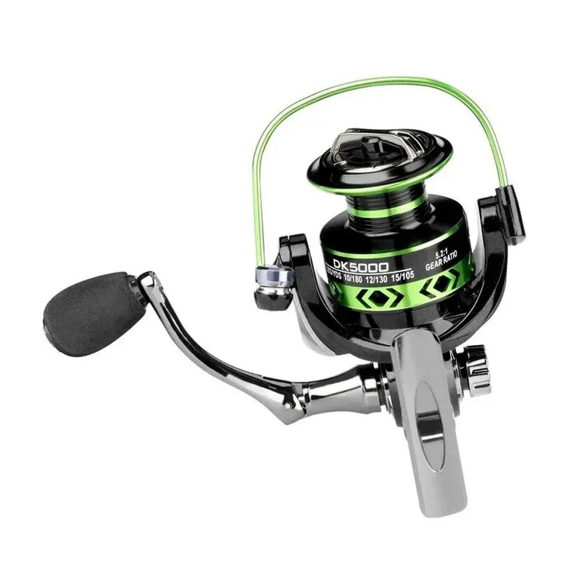 2024 New All-Metal Black Green Fishing Reel Freshwater Seawater Dual Use Max Drag 12Kg Spinning Reel Durable Carp Fishing Tackle