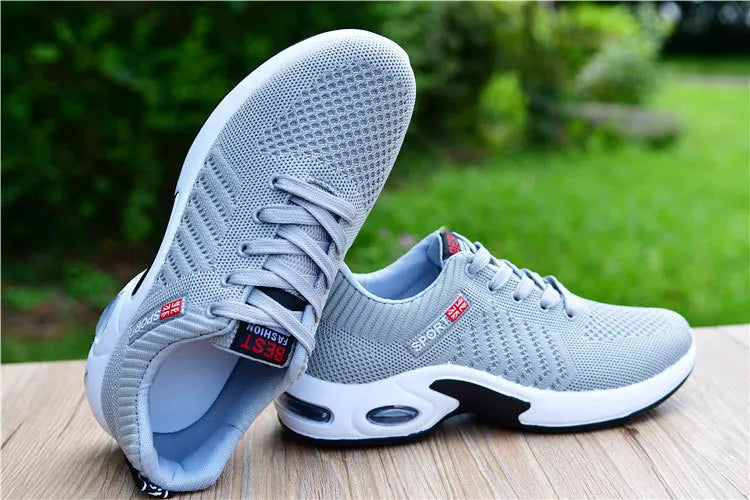 Vulcanized Shoes Male Sneakers 2023 Fashion Summer Air Mesh Breathable Wedges Sneakers For Men Plus Size