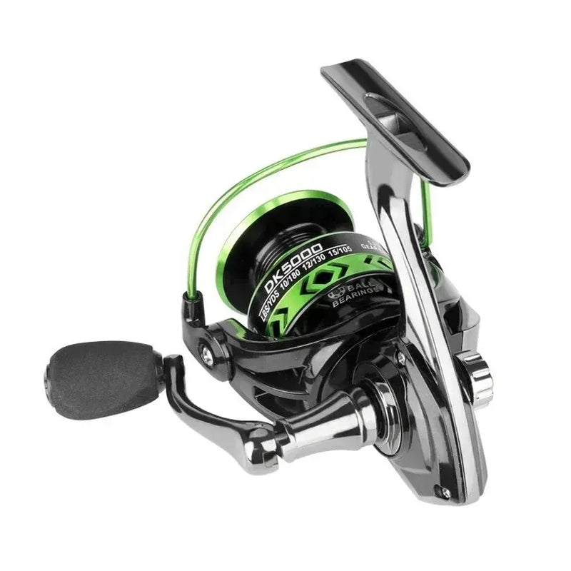 2024 New All-Metal Black Green Fishing Reel Freshwater Seawater Dual Use Max Drag 12Kg Spinning Reel Durable Carp Fishing Tackle