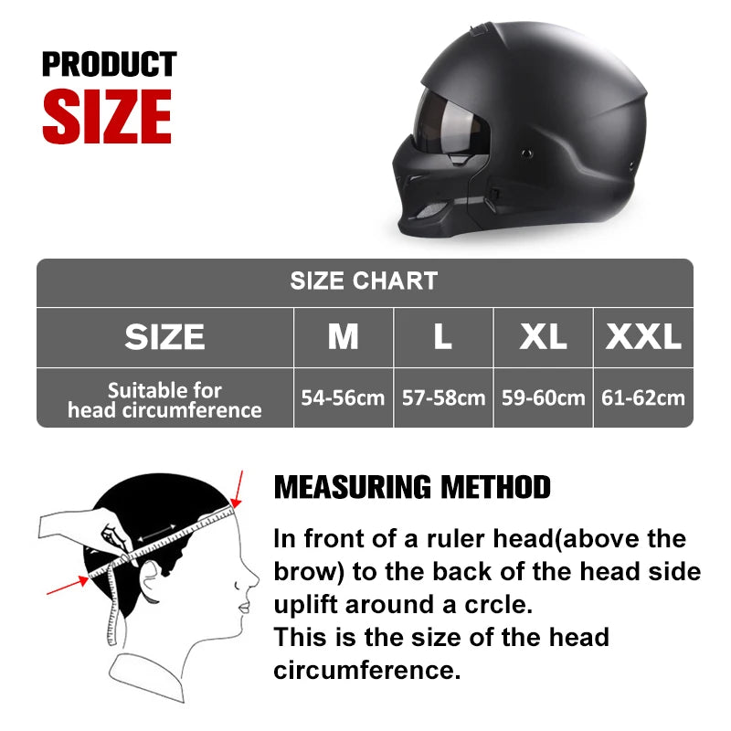 2022 Scorpion Helmet Detachable Multi-purpose Combination Helmet Motorcycle Locomotive Personality Half Predator Helmet