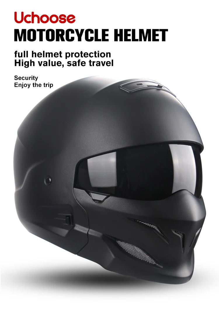 2022 Scorpion Helmet Detachable Multi-purpose Combination Helmet Motorcycle Locomotive Personality Half Predator Helmet