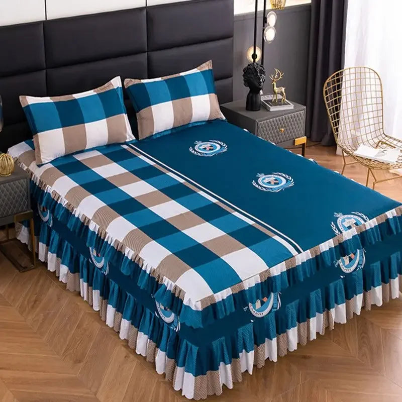 Bed Sheets Bedroom Fashion Modern Washed Protective Comfortable Skin-friendly Mattress Bedspread Luxury Dormitory Fade Resistant