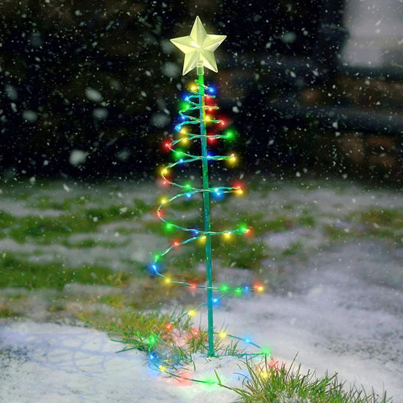 Outdoor Waterproof Solar Led Christmas Tree Decoration Solar Powered String Lights New Year 2023 Ornament Garden Decoration