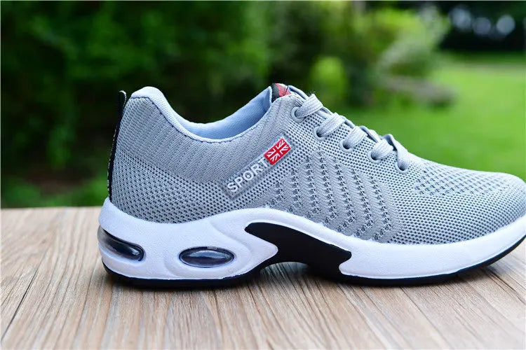 Vulcanized Shoes Male Sneakers 2023 Fashion Summer Air Mesh Breathable Wedges Sneakers For Men Plus Size