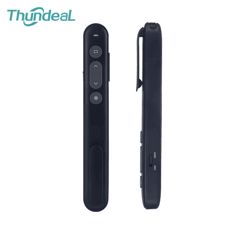 ThundeaL 2.4G Wireless Presenter Pan para Windows Linux Mac OS Ponteiros Caneta Controle Remoto USB RF Powerpoint Caneta Viradora de Página