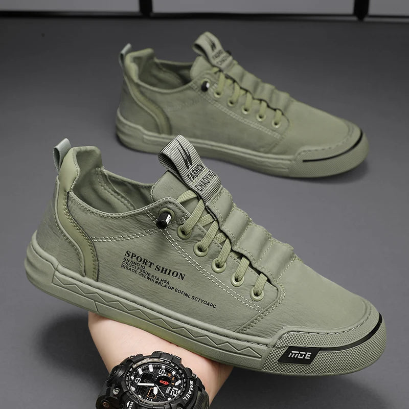2024  Men Casual Shoes Ice Silk Canvas Shoes for Men Walking Shoes Outdoor Sneakers Male Breathable Footwear Tenis Hombres