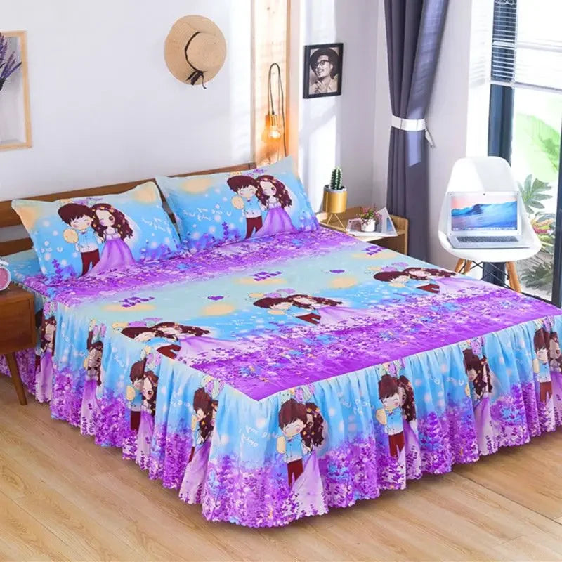 Bed Sheets Bedroom Fashion Modern Washed Protective Comfortable Skin-friendly Mattress Bedspread Luxury Dormitory Fade Resistant