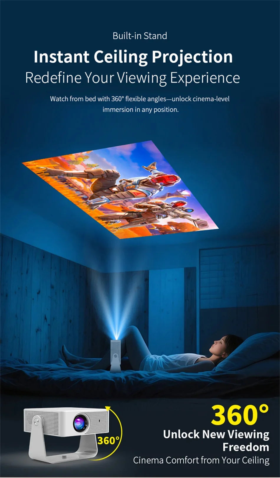 2025 X3 Mini Portable Projector 4k Video Decode Support Android WiFi LED 1080P Home Theater Video Beam Projector for Movies