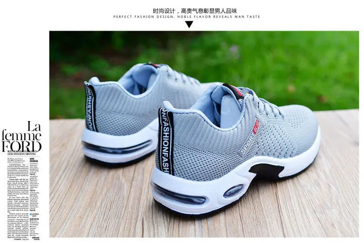 Vulcanized Shoes Male Sneakers 2023 Fashion Summer Air Mesh Breathable Wedges Sneakers For Men Plus Size