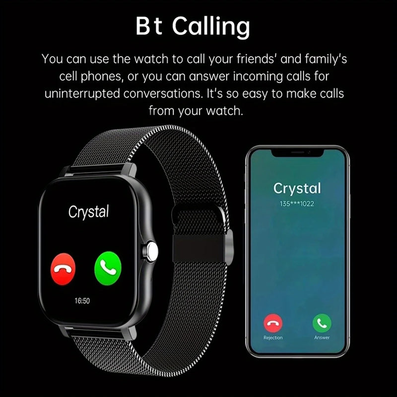 2023 NOVO SmartWatch Android Phone 1.44" Tela Colorida Full Touch Mostrador Personalizado Relógio Inteligente Feminino Bluetooth Chamada Relógio Inteligente Masculino