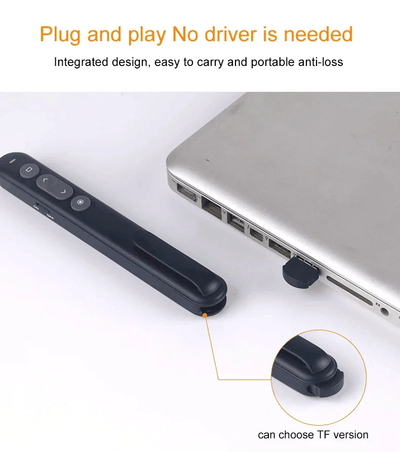 ThundeaL 2.4G Wireless Presenter Pan for Windows Linux Mac OS Pointers Pen Remote Control USB RF Powerpoint Page Turning Pen