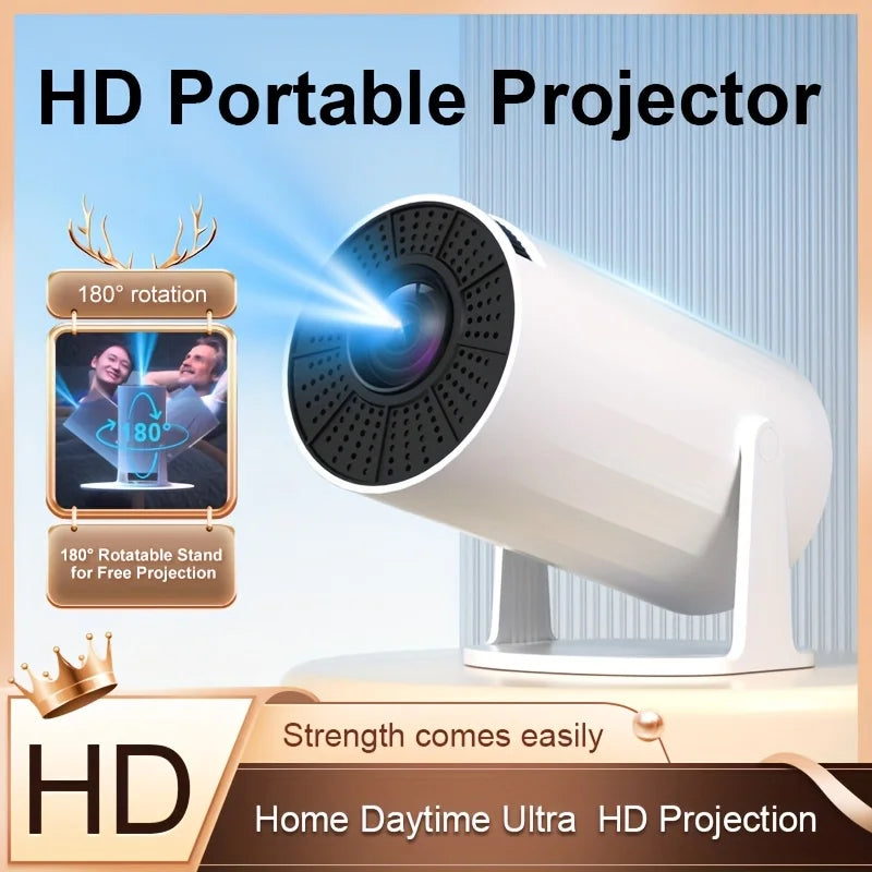Mini Smart Home Theater Projector Equipped Remote Control, Supports Smart Screen Sharing, Suitable for Home Use And Easter Gifts