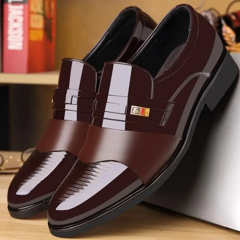 Luxury Men's Dress Shoes Elegant Mens Wedding Party High Quality Dress Shoes Social Man Dress Shoes Round Toe Office Men Loafers