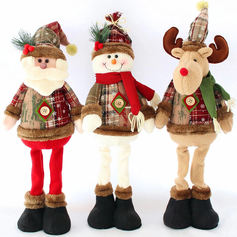 casa decoração decoracion casa Home decoration Christmas Santa Snowman-Reindeer Christmas Decoration Leg Table Mantel Decoration