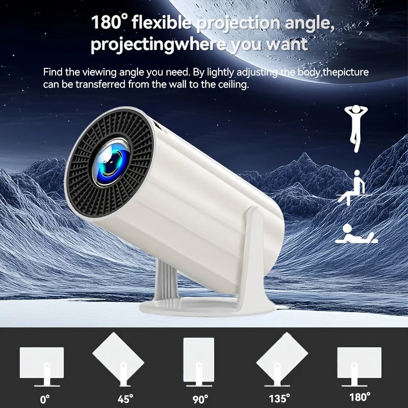 Mini Smart Home Theater Projector Equipped Remote Control, Supports Smart Screen Sharing, Suitable for Home Use And Easter Gifts