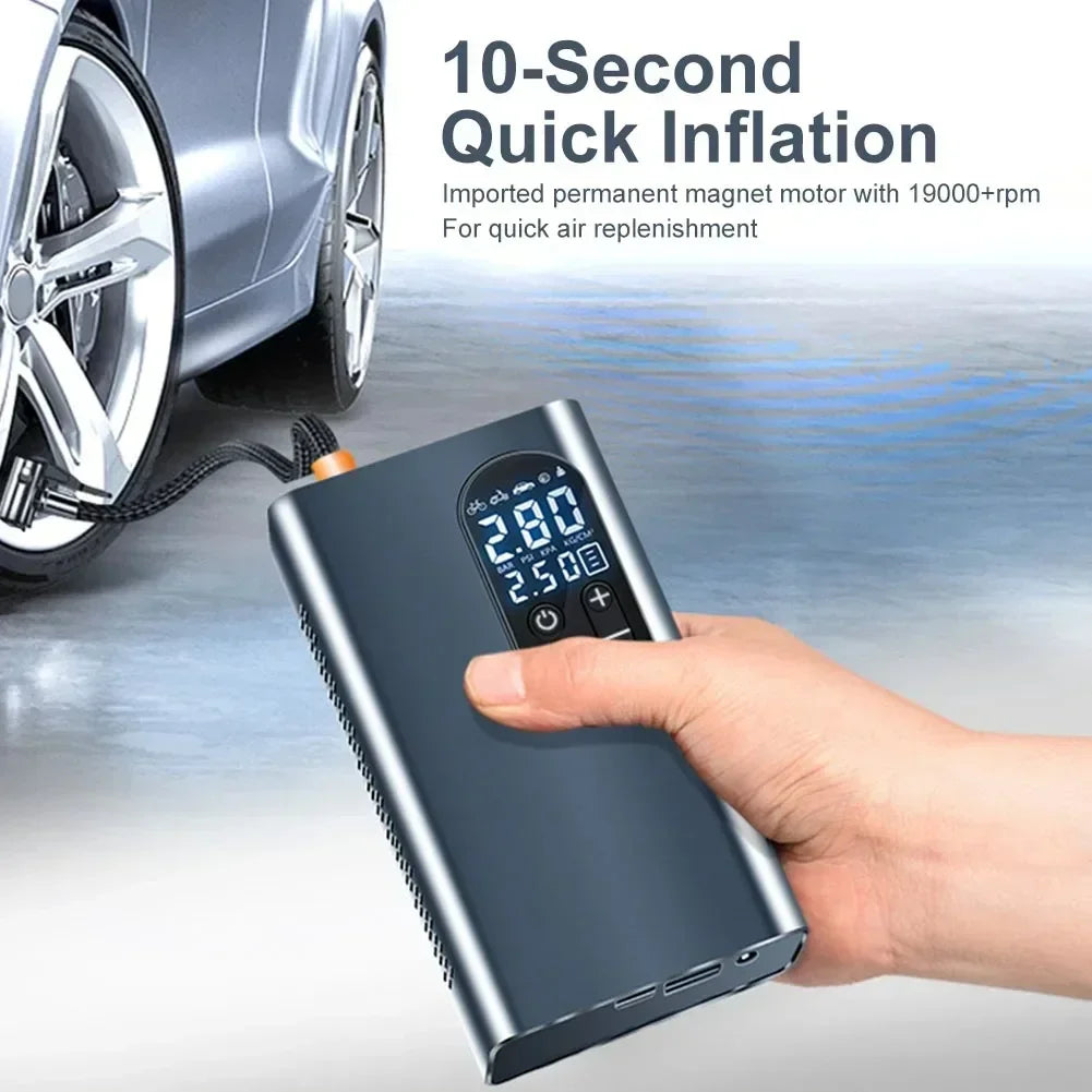 Xiaomi Liga de Alumínio Sem Fio Inflador de Pneus de Carro 6000mAh USB Compressor de Ar Recarregável para Carros Motocicletas Bicicletas Bolas