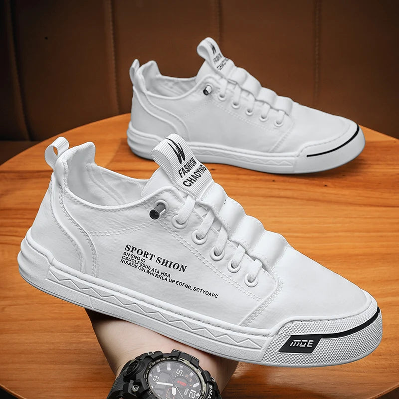 2024  Men Casual Shoes Ice Silk Canvas Shoes for Men Walking Shoes Outdoor Sneakers Male Breathable Footwear Tenis Hombres
