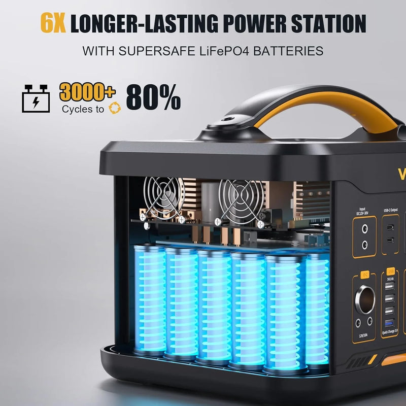 1500W Solar Generator with 110W Panels Included, 828Wh Portable Power Station & 110W Portable Solar Panel, LiFePO4 Battery Pack