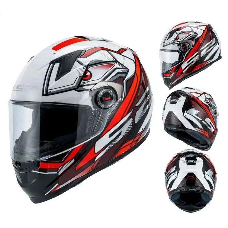 LS2 Full Face Motorcycle Helmet Motocross Helmet High-strength ABS Shell ECE Approved Motorcycle Accessories Cascos Para Moto